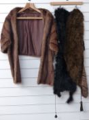 Two Edwardian fur wraps with a Debenhams & Freebody example