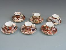 Six Royal Crown Derby cups and saucers 'The Curators Collection', to include The Tree of Life, Derby