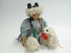 Annette Himstedt Kinder doll Kima 1993/94, 63cm tall, in original box with related paperwork.