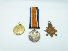 British Army WWI medal trio comprising 1914/1915 Star, War Medal and Victory Medal named to A.Sjt