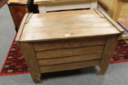 An antique farm storage box