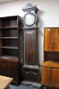 A late 19th century long case clock by Jens Jensen of Ronne dated 1887 CONDITION