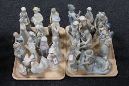 Two trays of Spanish figurines