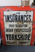 An early 20th century enamelled advertising sign - The Yorkshire Insurance Company