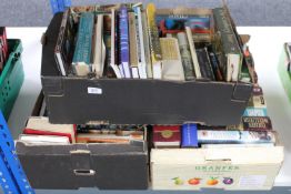 Three boxes of books - novels, modern history,