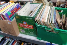 Three boxes of LP records - classical, musicals,