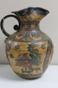 A twentieth century Danish studio pottery eastern style jug