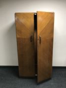 A 1930's oak gent's wardrobe