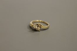 A 14ct gold diamond set ring