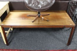 A late 20th century Danish rectangular mahogany coffee table