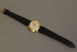 A scarce 9ct gold Bulova Accuquartz wristwatch,