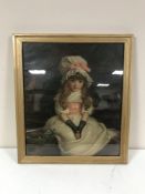 A gilt framed colour print,