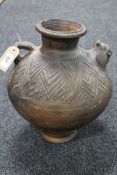 A terracotta jug
