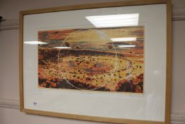 Ray Arnold : 'Ideal Ireal', lithographic print, limited edition, signed, framed.