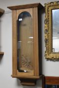 An oak Vienna wall clock case