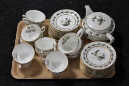 A tray of thirty six pieces of Royal Worcester Bernina tea china CONDITION REPORT:
