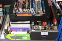 Three boxes of books - novels, antiques,