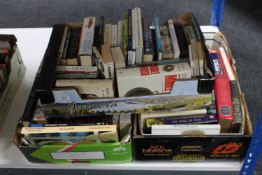 Three boxes of books - novels, air craft,