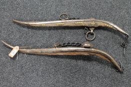 A pair of vintage horse hames