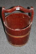 A Chinese metal bound bucket