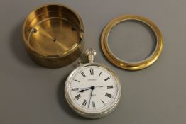 A silver Ulysse Nardin deck watch,