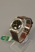A Gents stainless steel Rolex Oyster Perpetual 'Bubbleback' centre seconds wristwatch, ref; 3372,