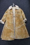 A gent's Friitala 3/4 length sheepskin coat
