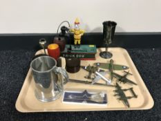 A tray of die cast aeroplanes,