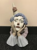 A Lladro figure - clowns head, head in hands CONDITION REPORT: Good condition,