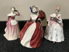 Three Royal Doulton The Peggy Davies Collection figures - Mary HN 3962,
