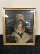 A gilt framed colour print,