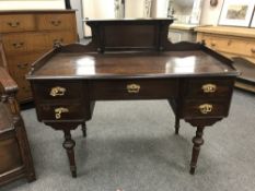 A continental oak desk,