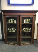 A Victorian bookcase with glazed doors 