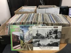 Four boxes of LP records - rock,