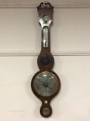 A 19th century inlaid mahogany barometer