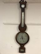 A 19th century inlaid mahogany barometer