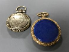 Two antique gold lockets (2)
