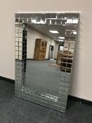 An all glass contemporary mirror,