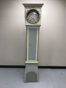A painted longcase clock