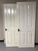 Four painted interior doors