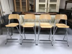 Four folding breakfast bar stools