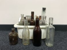 A quantity of vintage bottles