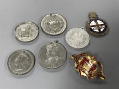 A collection of medals and badges relating to Teeside,