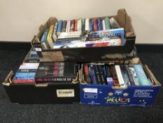Three boxes of books