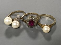 Three gold rings (3)