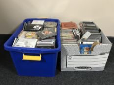 Two boxes containing a large quantity of CD's