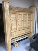 A pine four poster bed frame (202 cm height x 174 cm width x 238 cm length)