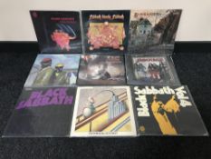 Eight assorted Black Sabbath LP's - Technical Ecstasy, Master of Reality, Black Sabbath,