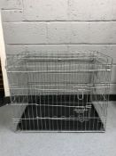 A large dog cage,