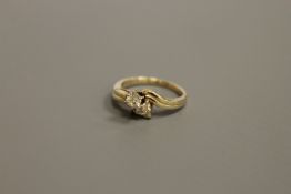 A 14ct gold diamond set ring